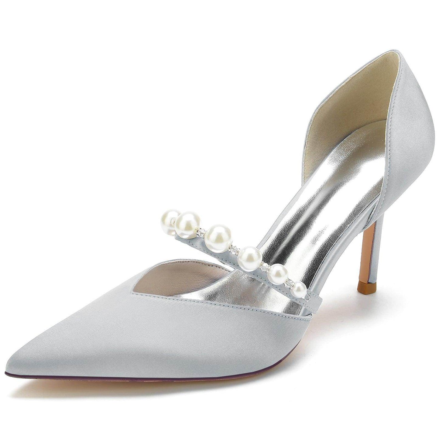 Stiletto Heel 8.5cm Silk-Like Shoes CK0136 - COCOMELODY