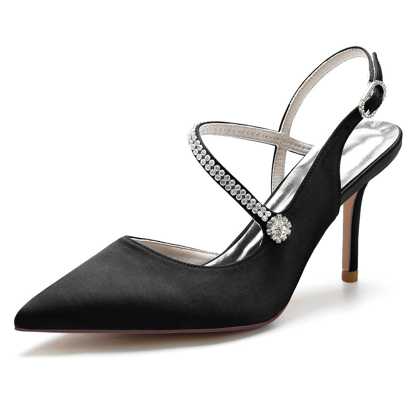 Stiletto Heel 8.5cm Silk-Like Shoes CK0138 - COCOMELODY