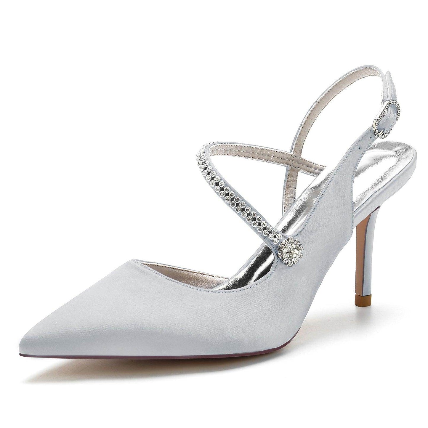 Stiletto Heel 8.5cm Silk-Like Shoes CK0138 - COCOMELODY
