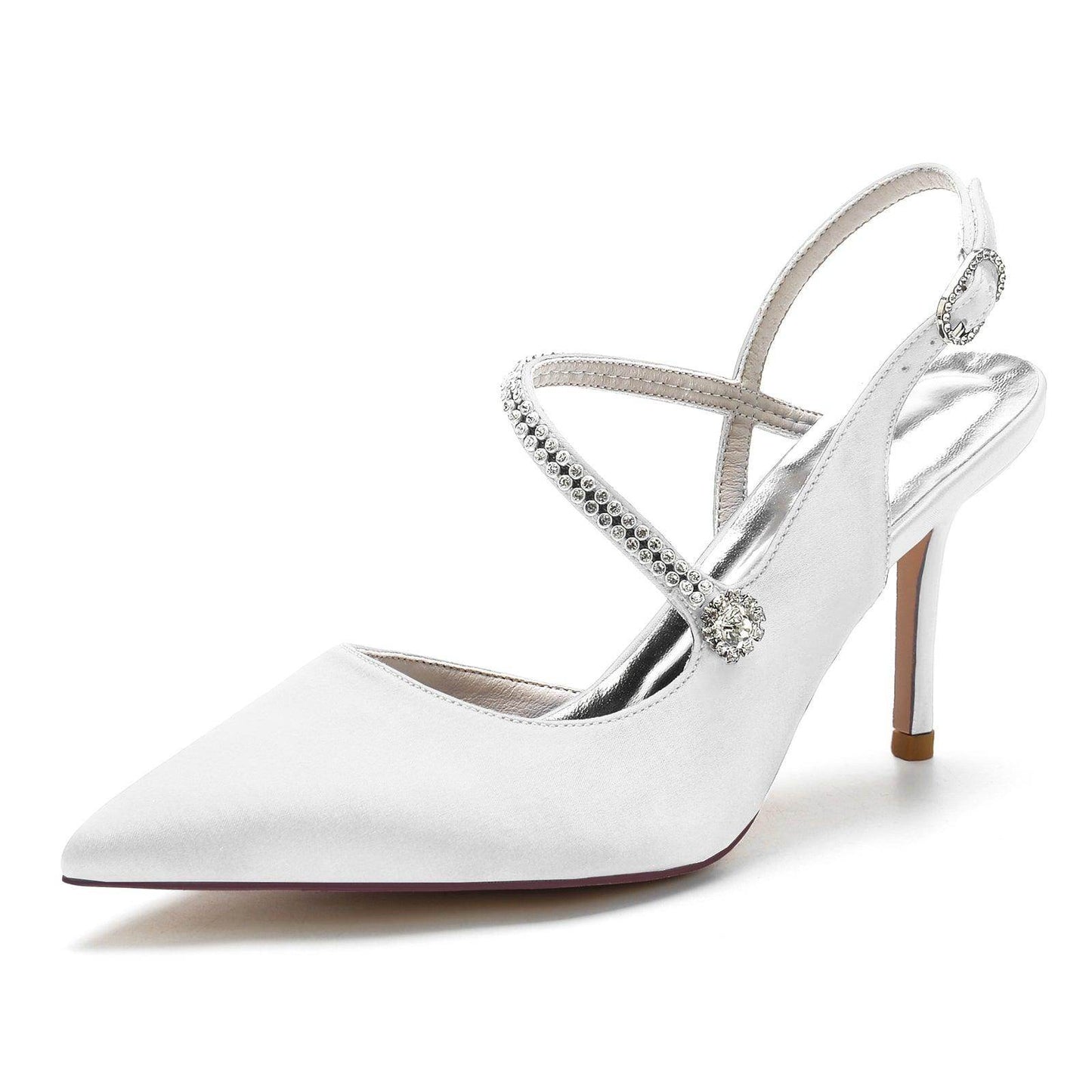 Stiletto Heel 8.5cm Silk-Like Shoes CK0138 - COCOMELODY
