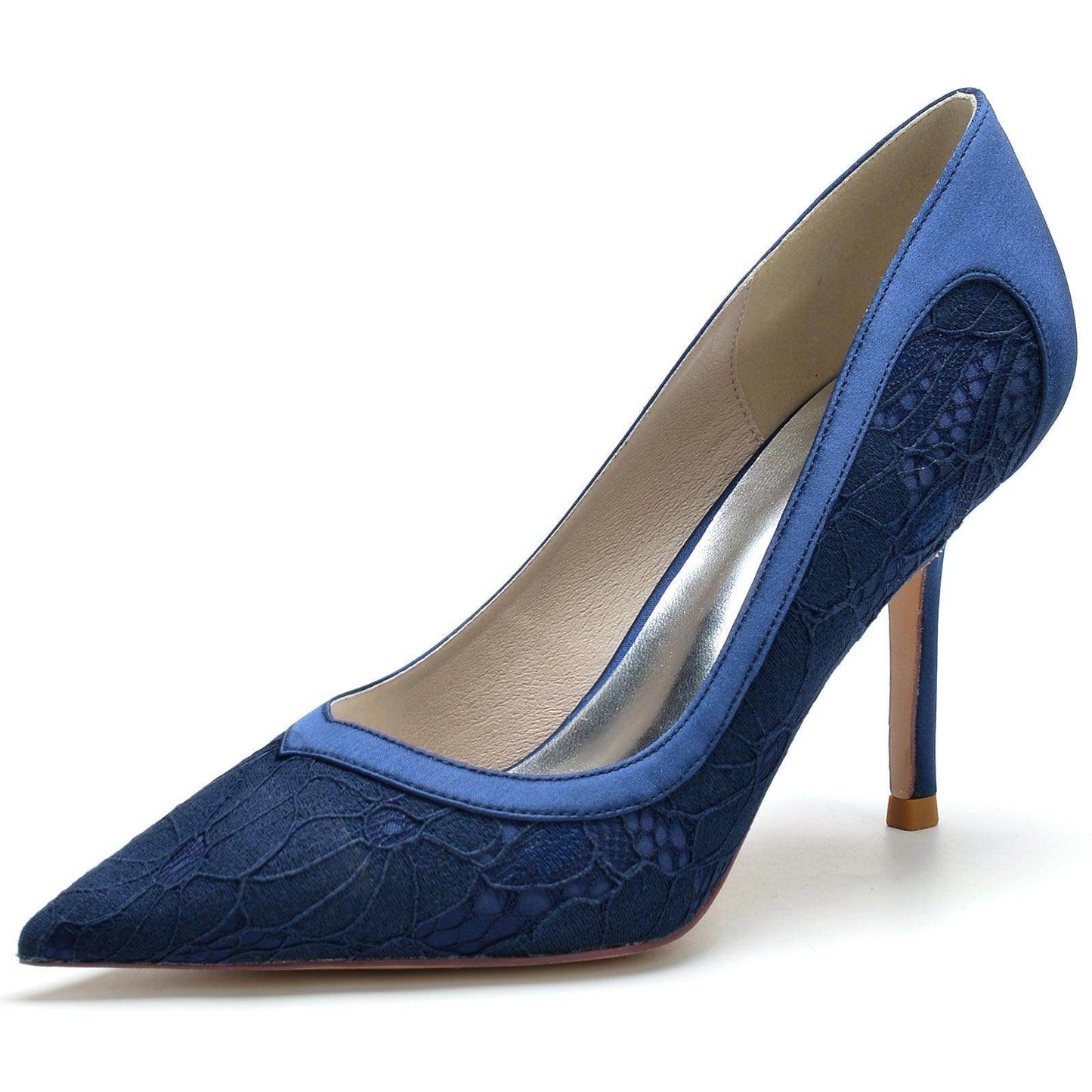 Stiletto Heel 8.5cm Silk-Like Lace Shoes CK0143 - COCOMELODY
