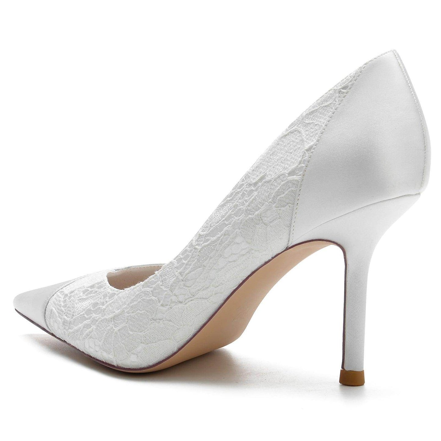 Stiletto Heel 8.5cm Silk-Like Lace Shoes CK0144 - COCOMELODY