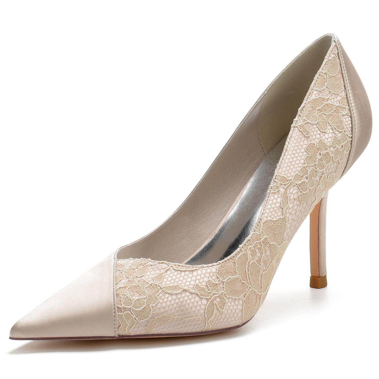 Stiletto Heel 8.5cm Silk-Like Lace Shoes CK0144 - COCOMELODY