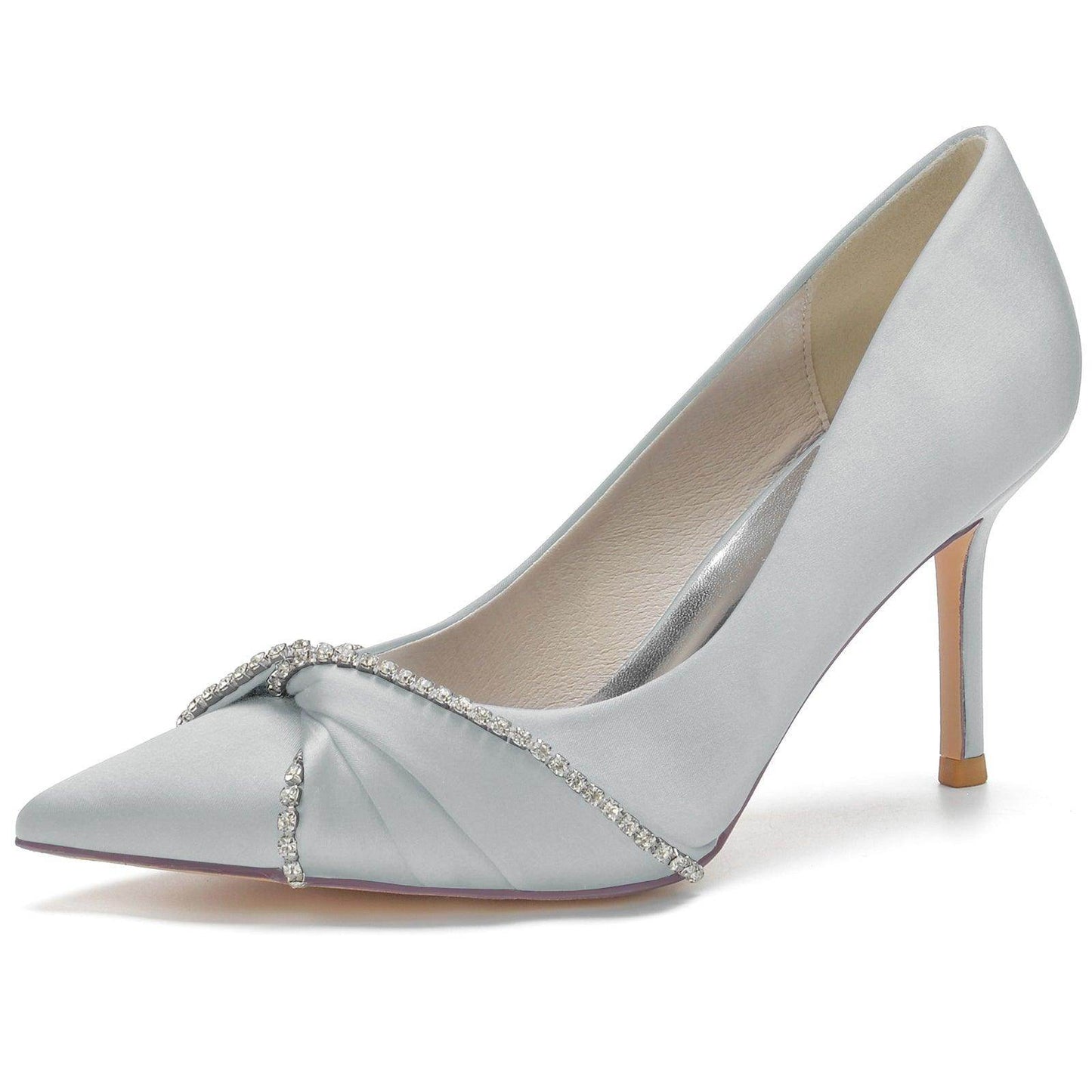 Stiletto Heel 8.5cm Silk-Like Shoes CK0148 - COCOMELODY