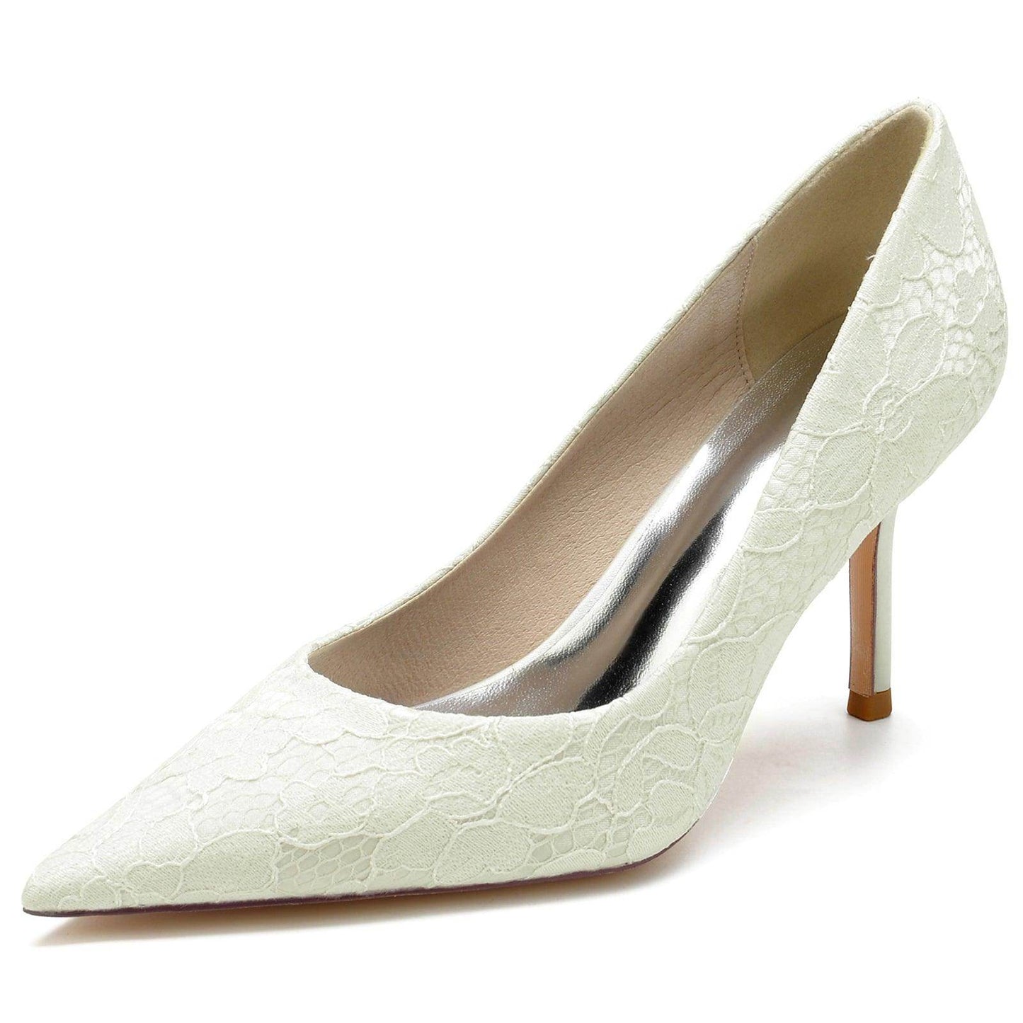 Stiletto Heel 8.5cm Silk-Like Lace Shoes CK0153 - COCOMELODY