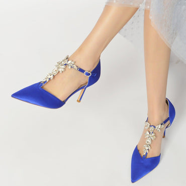 Stiletto Heel 8.5cm Silk-Like Shoes CK0156