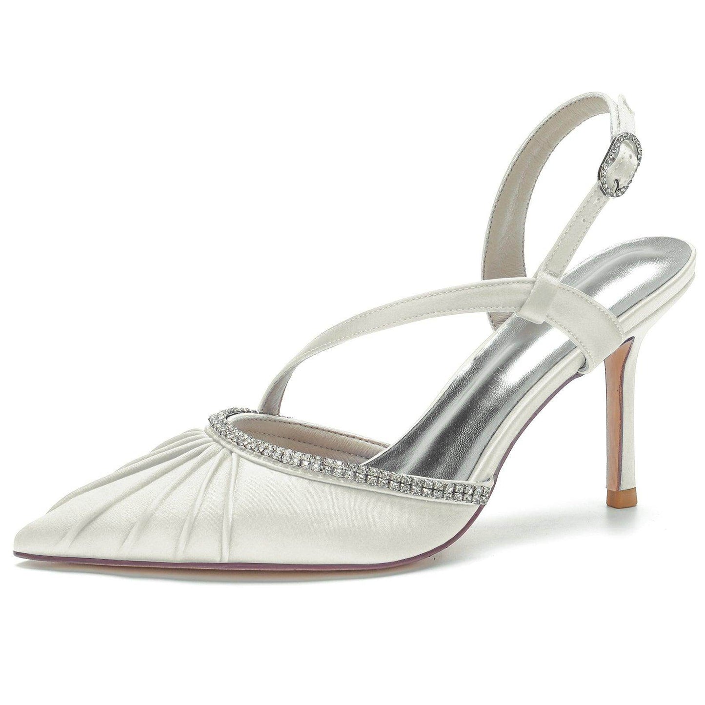 Stiletto Heel 8.5cm Silk-Like Shoes CK0162 - COCOMELODY