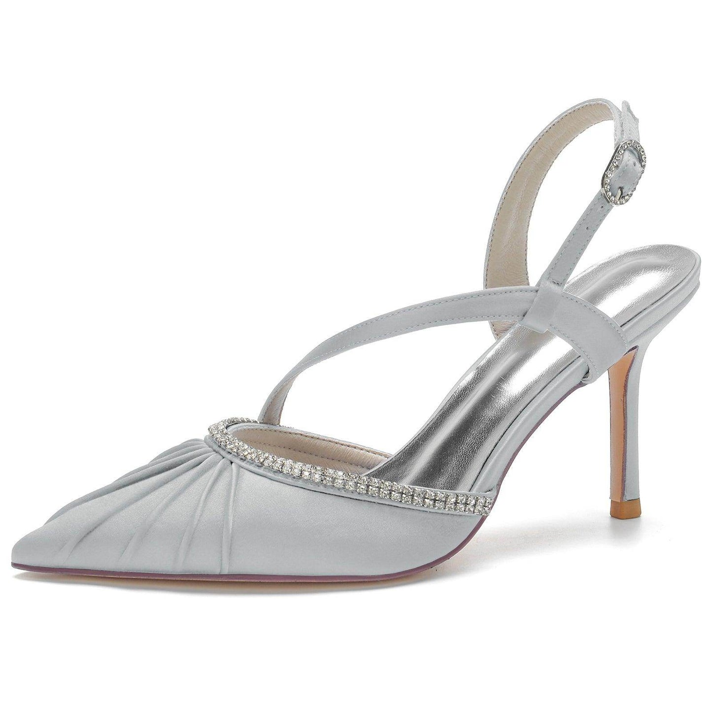 Stiletto Heel 8.5cm Silk-Like Shoes CK0162 - COCOMELODY