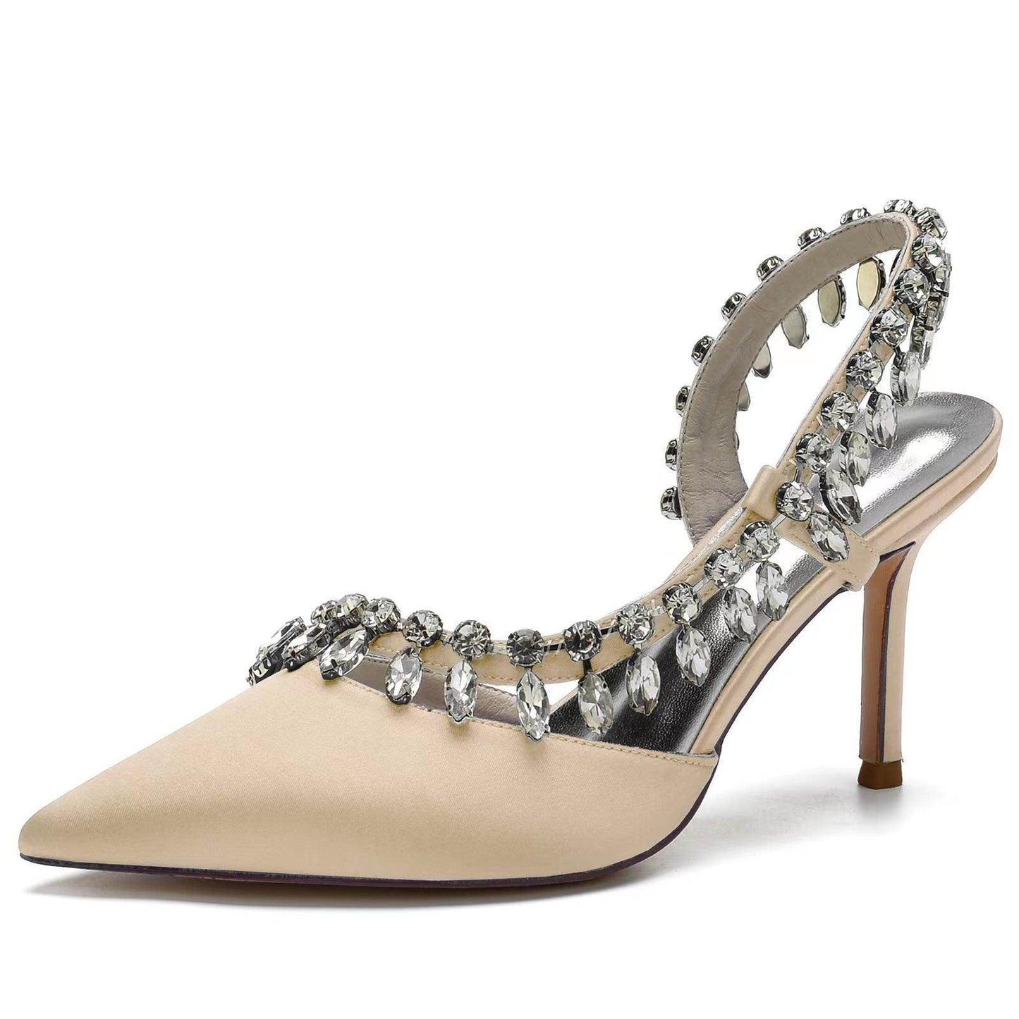 Stiletto Heel 8.5cm Silk-Like Shoes CK0163 - COCOMELODY