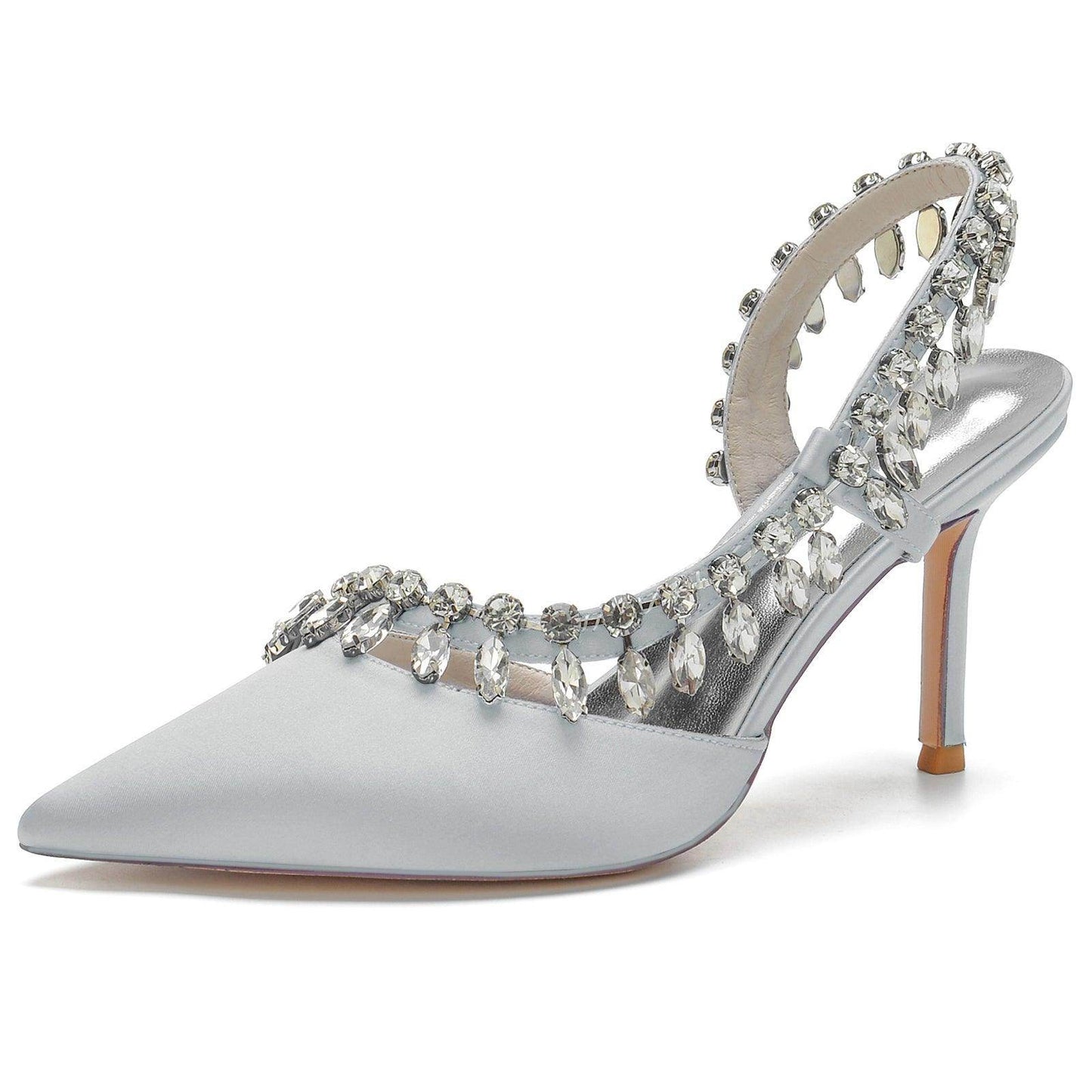 Stiletto Heel 8.5cm Silk-Like Shoes CK0163 - COCOMELODY