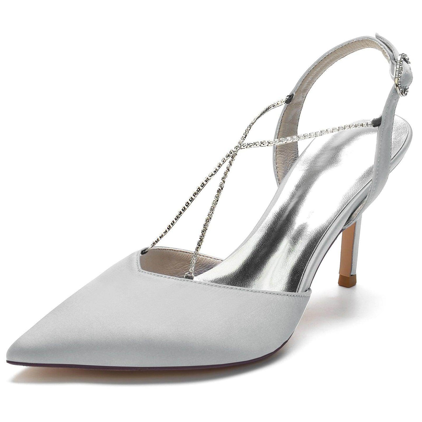 Stiletto Heel 8.5cm Silk-Like Shoes CK0167 - COCOMELODY