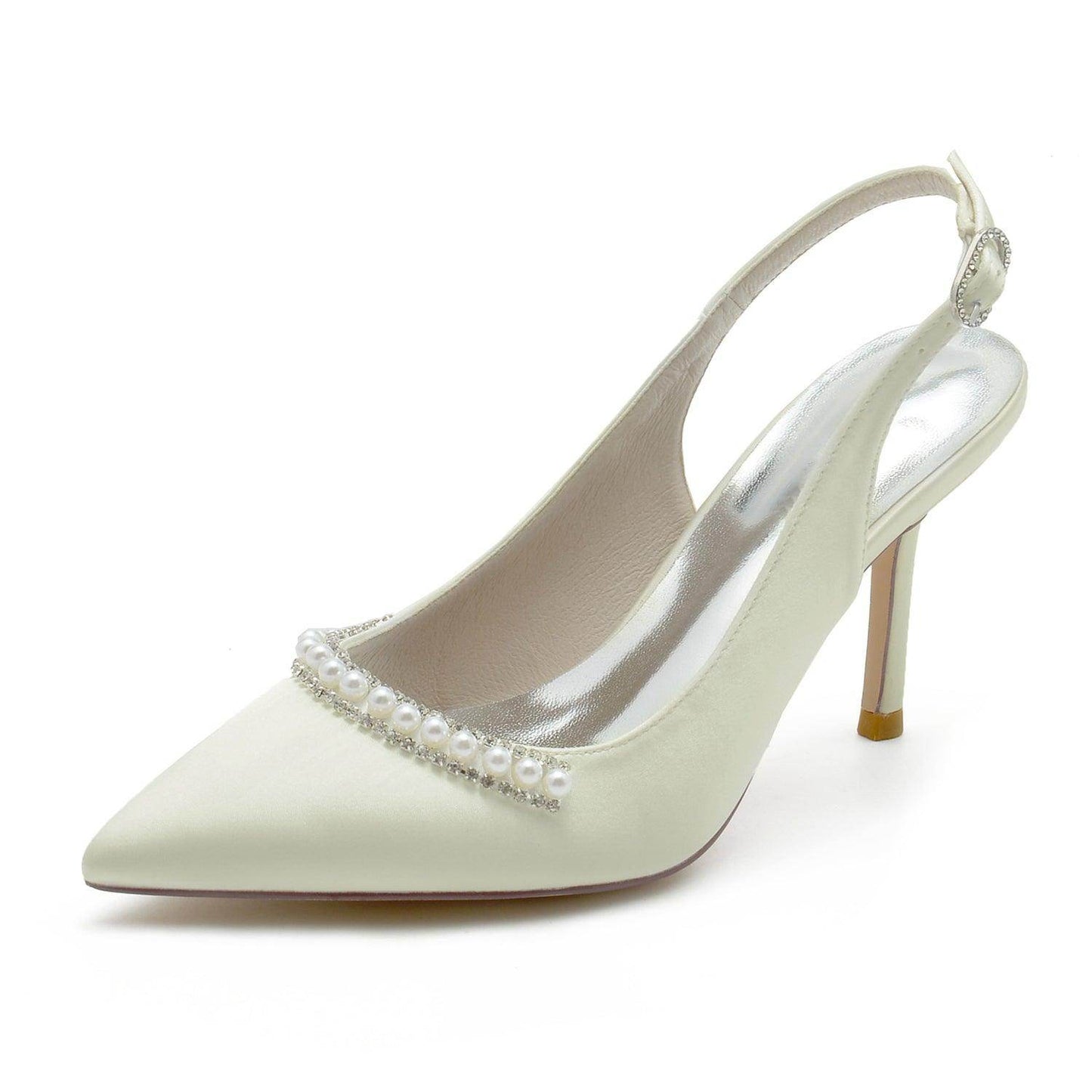 Stiletto Heel 9.5cm Silk-Like Shoes CK0172 - COCOMELODY
