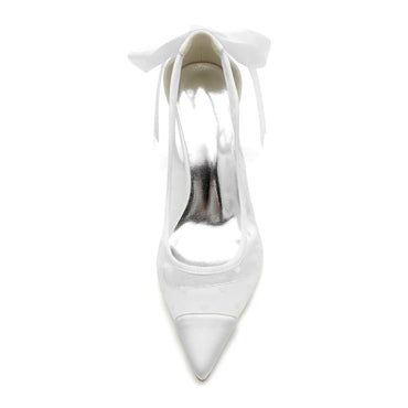 Chunky Heel 8.5cm Tulle Shoes CK0197 - COCOMELODY