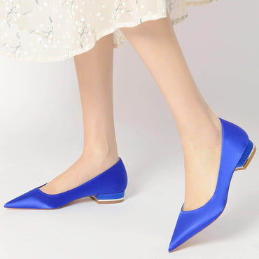 Flat Heel 2.5cm Silk-Like Shoes CK0243 - COCOMELODY