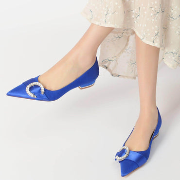 Flat Heel 2.5cm Silk-Like Shoes CK0245 - COCOMELODY
