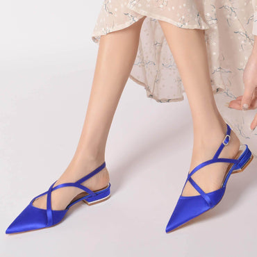 Flat Heel 2.5cm Silk-Like Shoes CK0252 - COCOMELODY