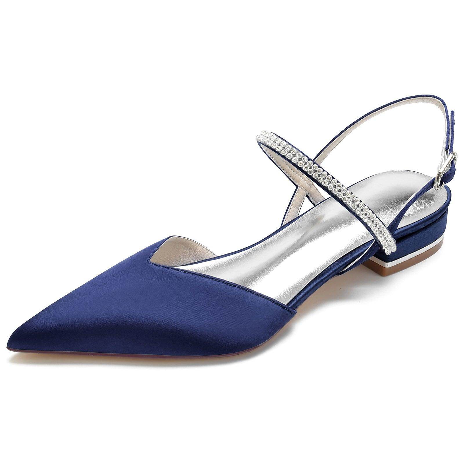 Flat Heel 2.5cm Silk-Like Shoes COCOMELODY CK0255, 10 Days / Royal Blue / 38 Flat Heel 2.5cm Silk-Like Shoes COCOMELODY CK0255, 10 Days / Royal Blue / 38