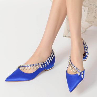 Flat Heel 2.5cm Silk-Like Shoes CK0257 - COCOMELODY