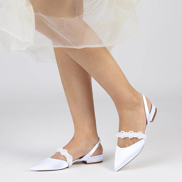 Flat Heel 2.5cm Silk-Like Shoes CK0271 - COCOMELODY