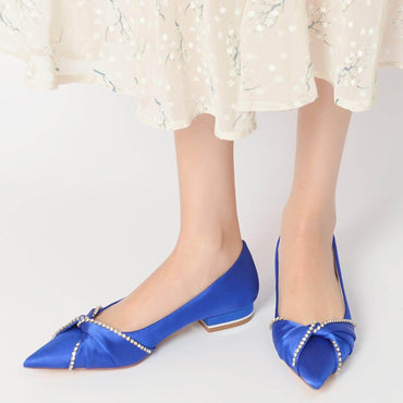 Flat Heel 2.5cm Silk-Like Shoes CK0272 - COCOMELODY