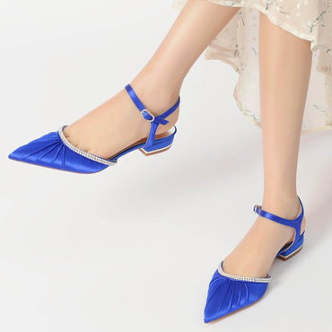 Flat Heel 2.5cm Silk-Like Shoes CK0277 - COCOMELODY