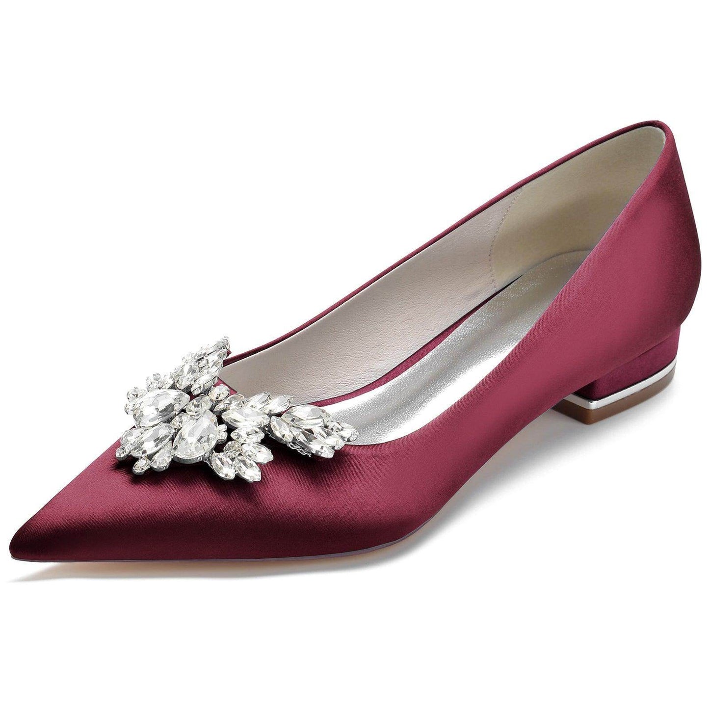 White Satin Pointy Shoes CK0279 - COCOMELODY
