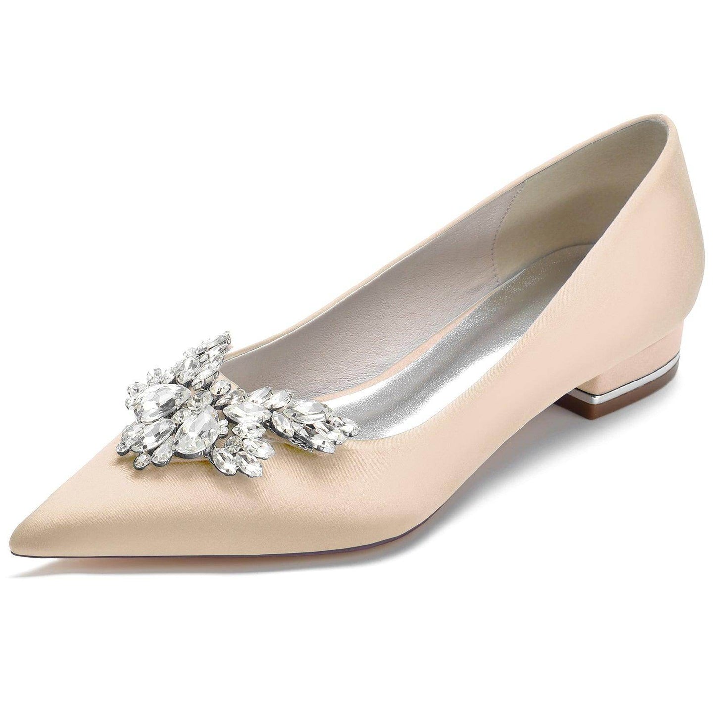 White Satin Pointy Shoes CK0279 - COCOMELODY