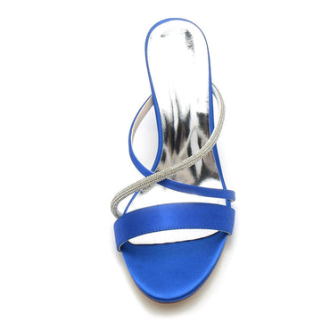 Chunky Heel 8.5cm Silk-Like Shoes CK0298 - COCOMELODY