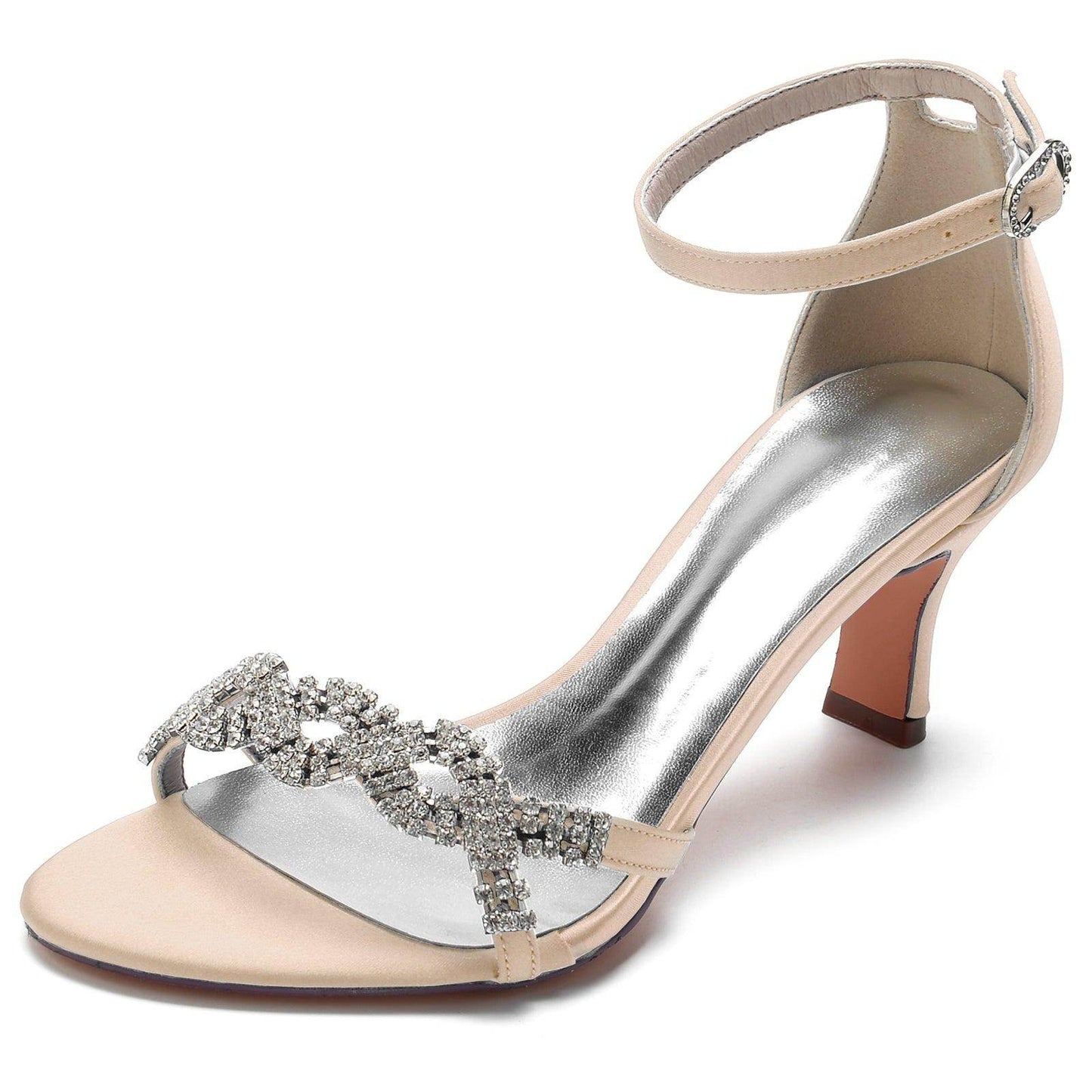 Chunky Heel 6.5cm Silk-Like Shoes CK0301 - COCOMELODY