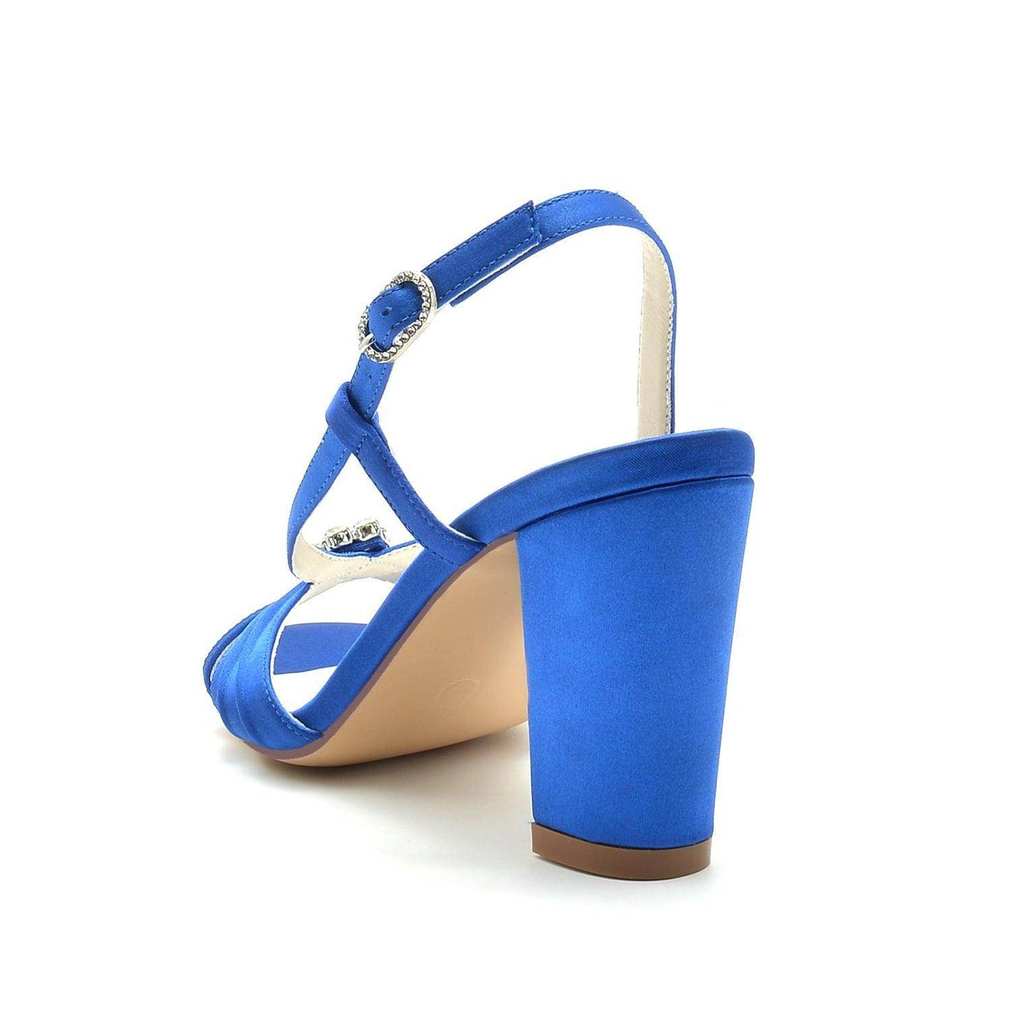 Chunky Heel 8.5cm Silk-Like Shoes CK0302 - COCOMELODY