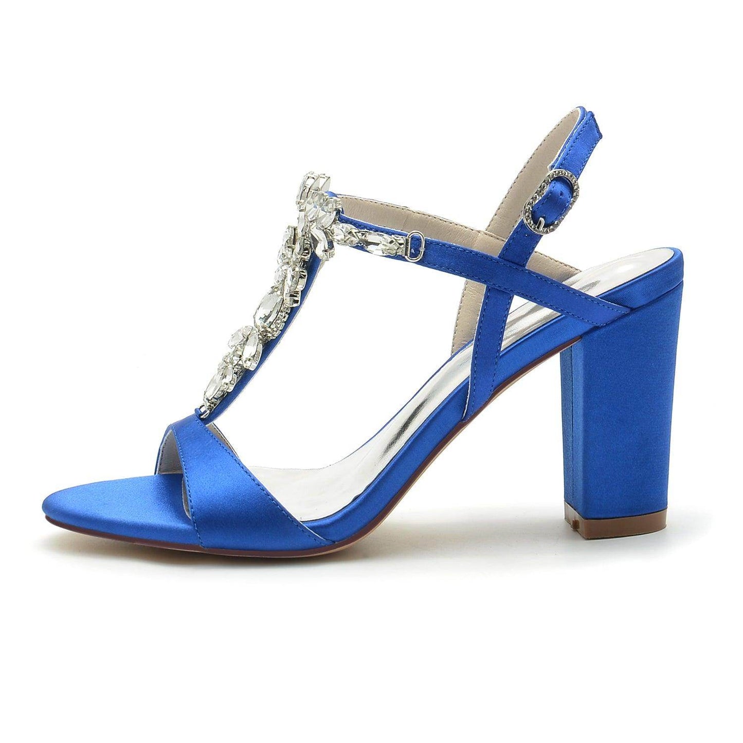 Chunky Heel 8.5cm Silk-Like Shoes CK0310 - COCOMELODY