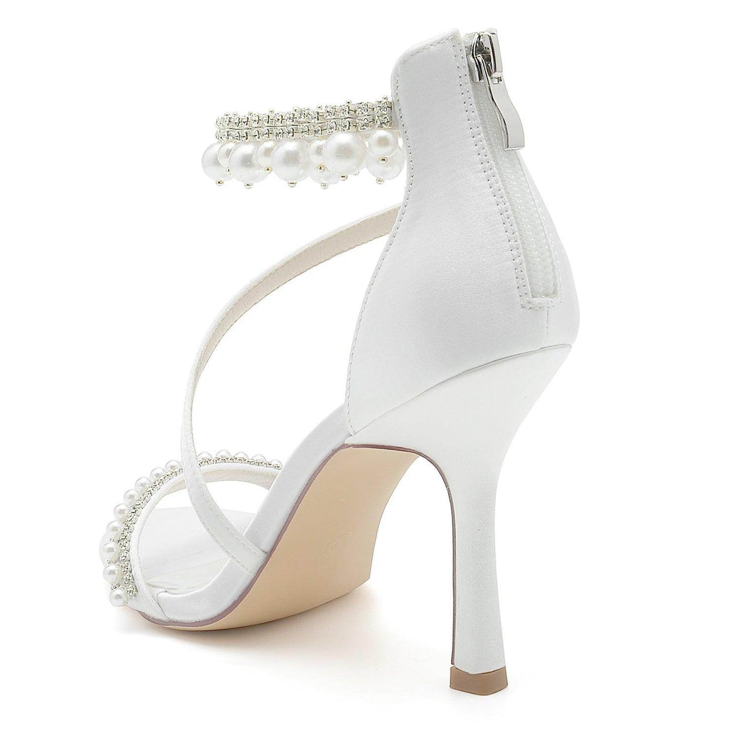 Stiletto Heel 9.5cm Silk-Like Shoes CK0333 - COCOMELODY