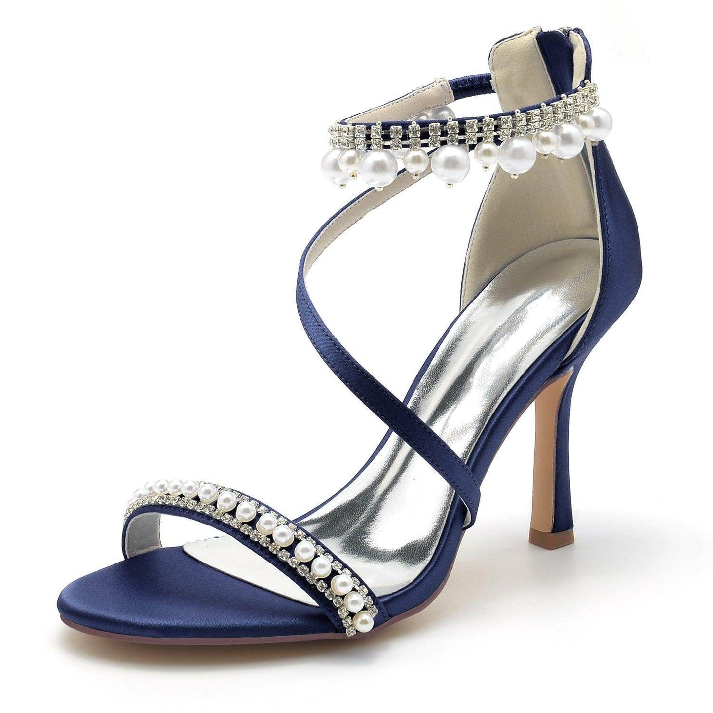 Stiletto Heel 9.5cm Silk-Like Shoes CK0333 - COCOMELODY