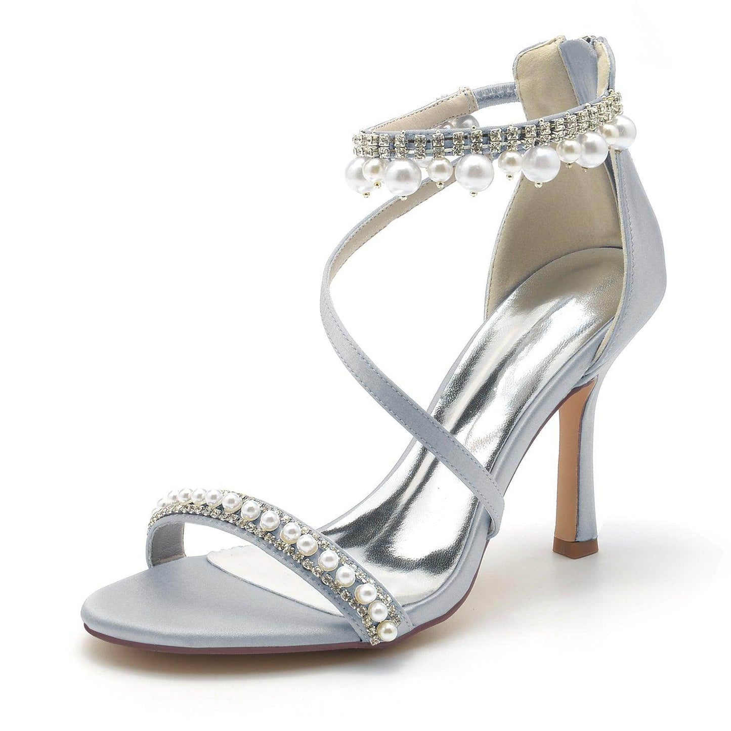 Stiletto Heel 9.5cm Silk-Like Shoes CK0333 - COCOMELODY