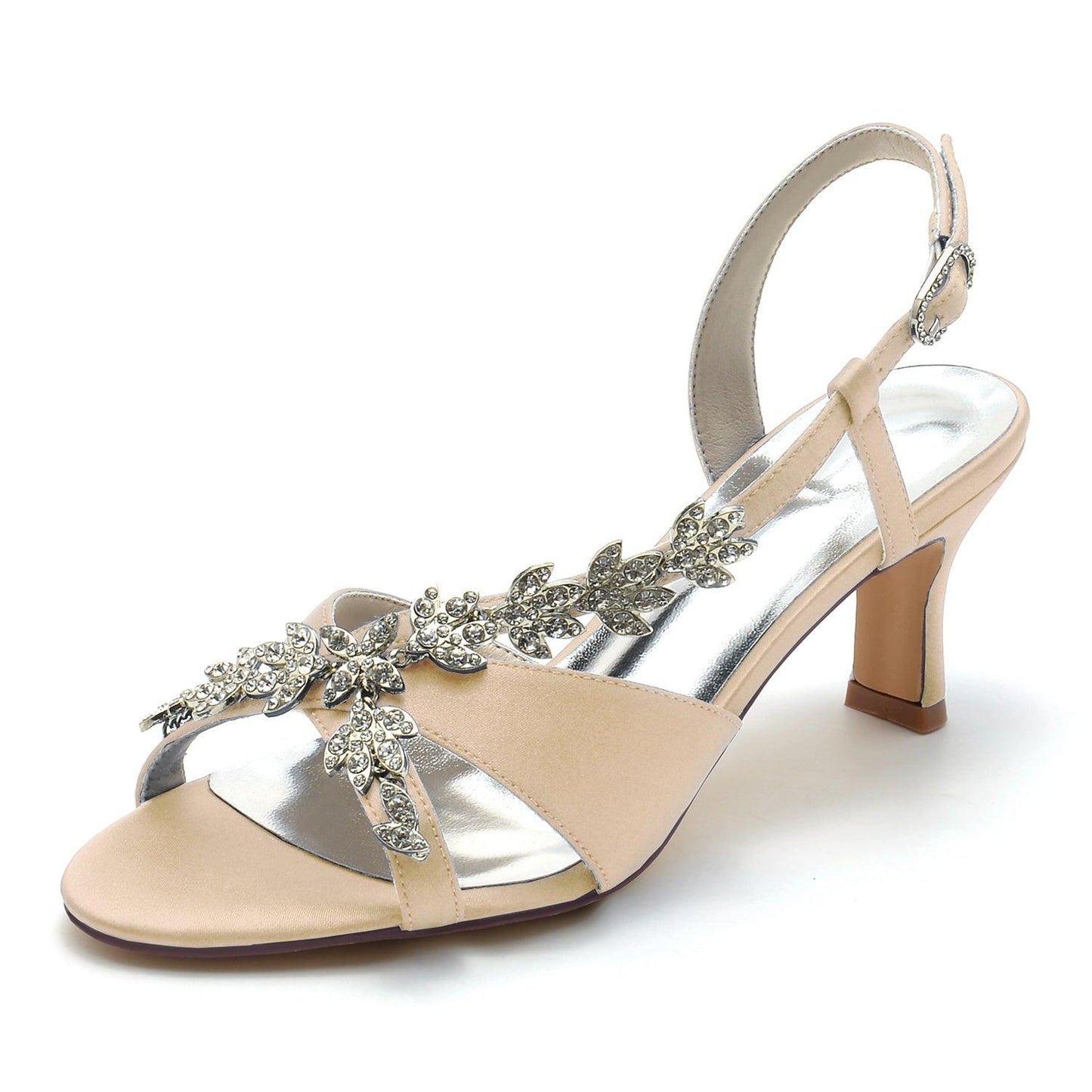 Chunky Heel 6.5cm Silk-Like Shoes CK0347 - COCOMELODY
