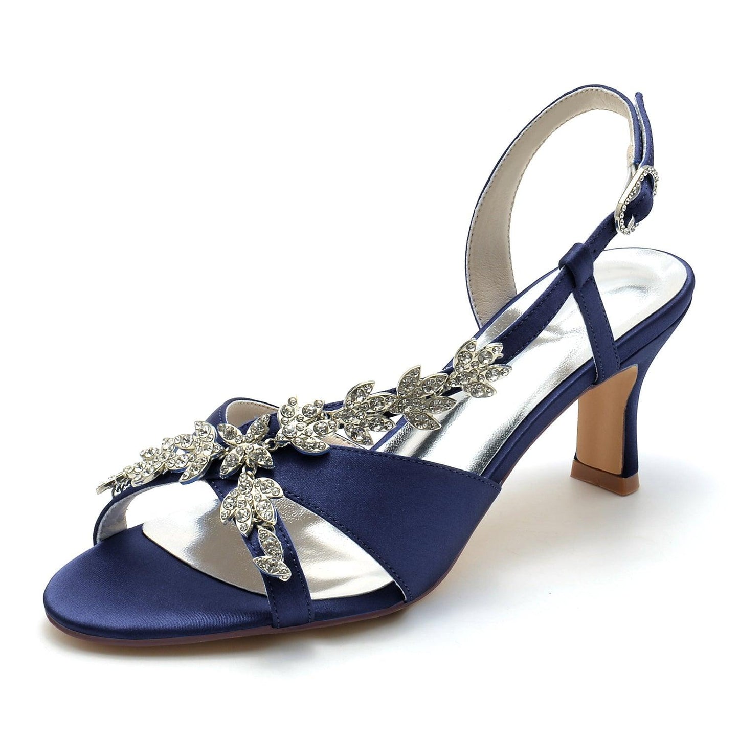 Chunky Heel 6.5cm Silk-Like Shoes CK0347 - COCOMELODY