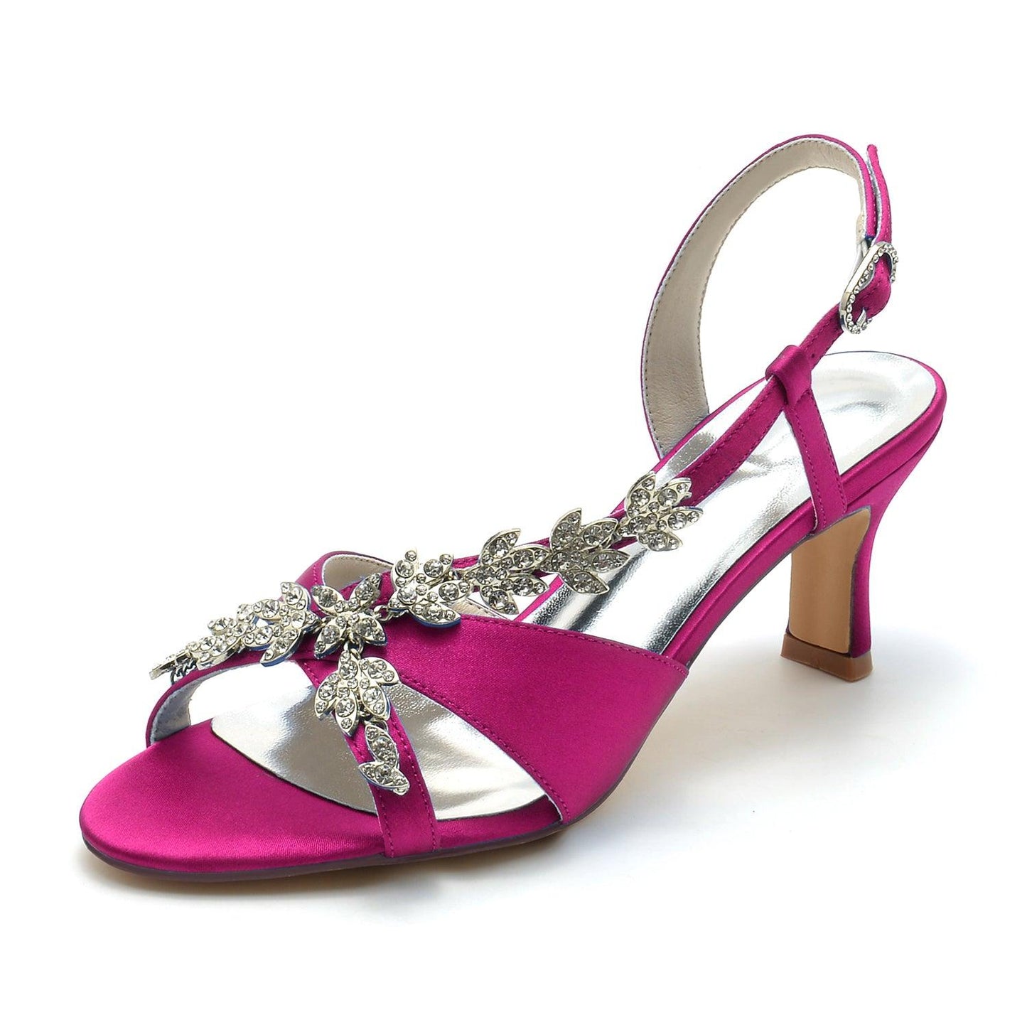 Chunky Heel 6.5cm Silk-Like Shoes CK0347 - COCOMELODY