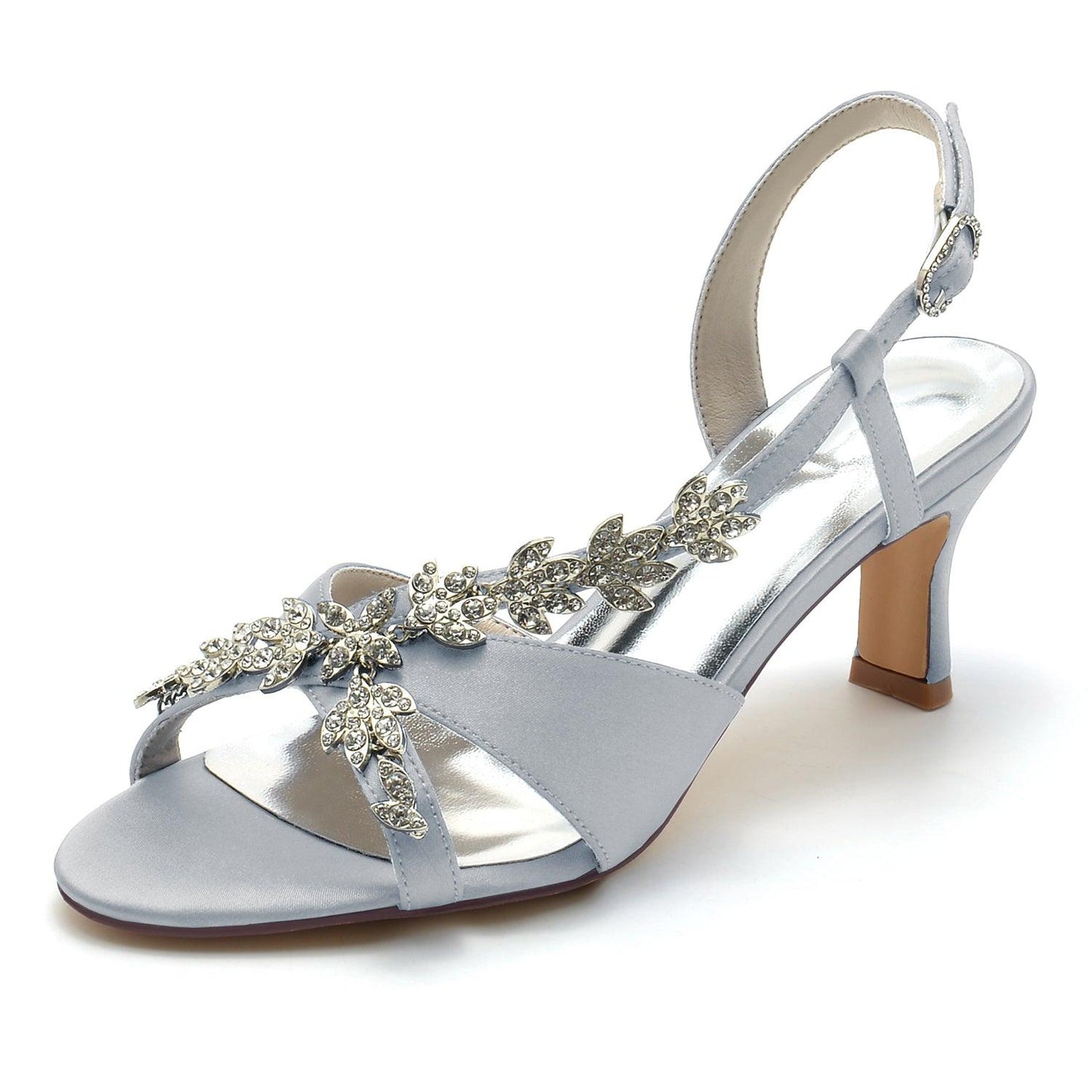 Chunky Heel 6.5cm Silk-Like Shoes CK0347 - COCOMELODY