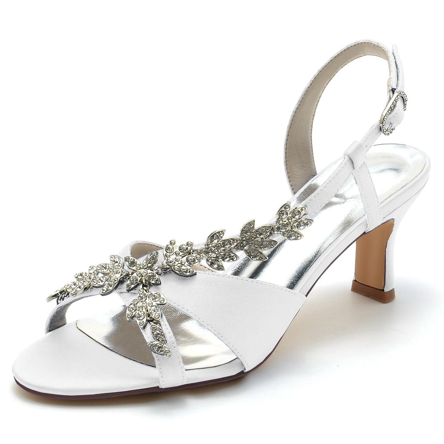 Chunky Heel 6.5cm Silk-Like Shoes CK0347 - COCOMELODY