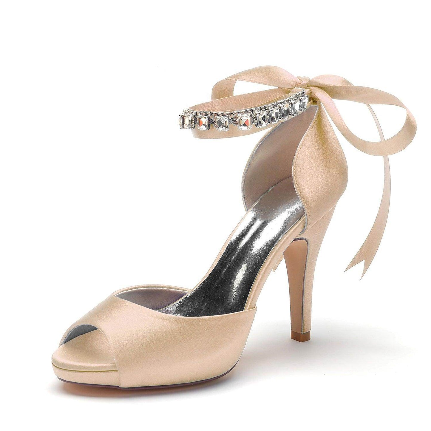Stiletto Heel 10cm Silk-Like Shoes CK0353 - COCOMELODY