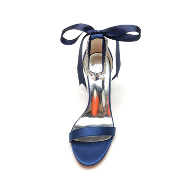 Chunky Heel 8.5cm Silk-Like Shoes CK0356