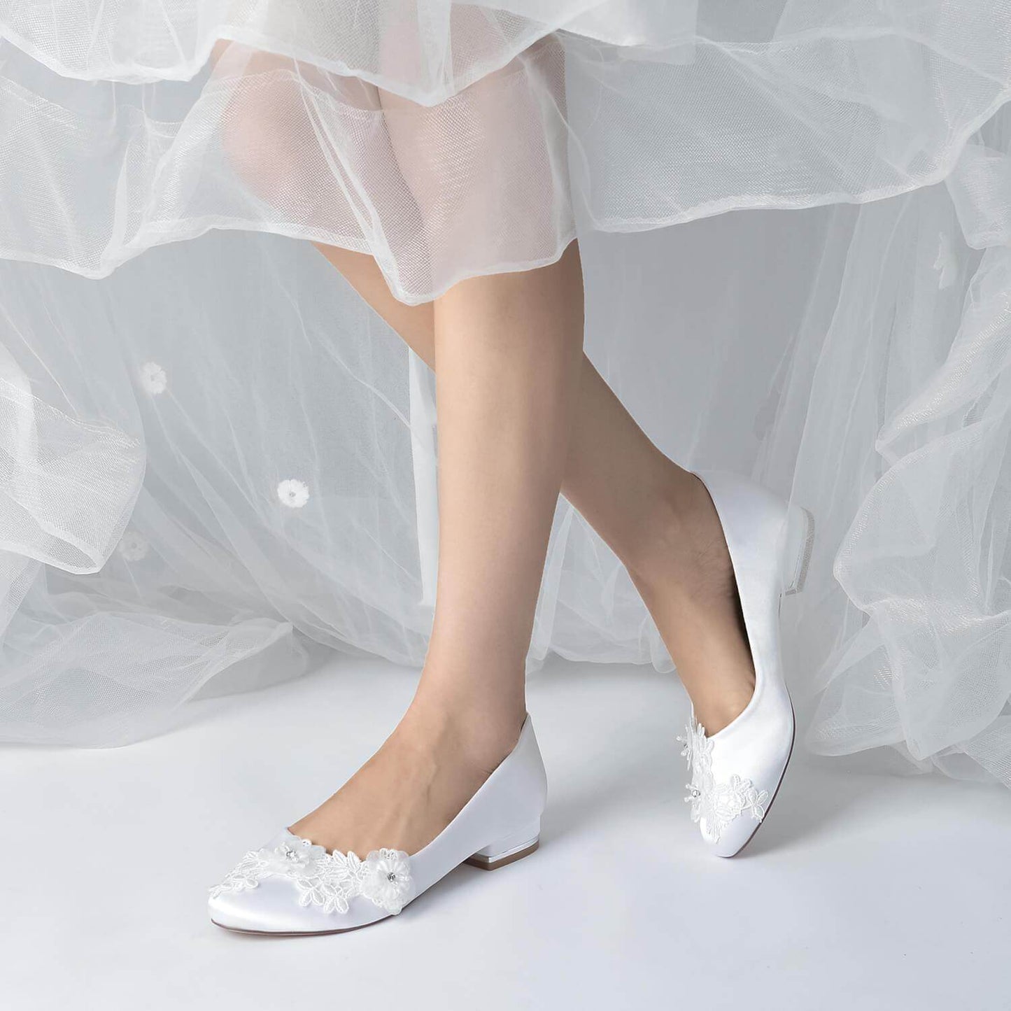 Flat Heel 2.5cm Silk-Like Shoes CK0375 - COCOMELODY