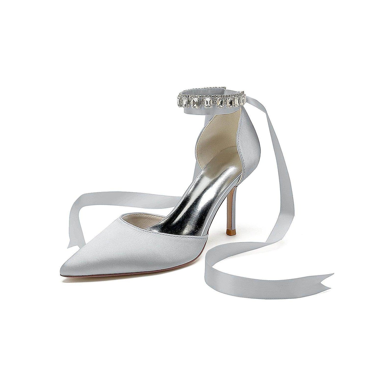 Stiletto Heel 8.5cm Silk-Like Shoes CK0377 - COCOMELODY