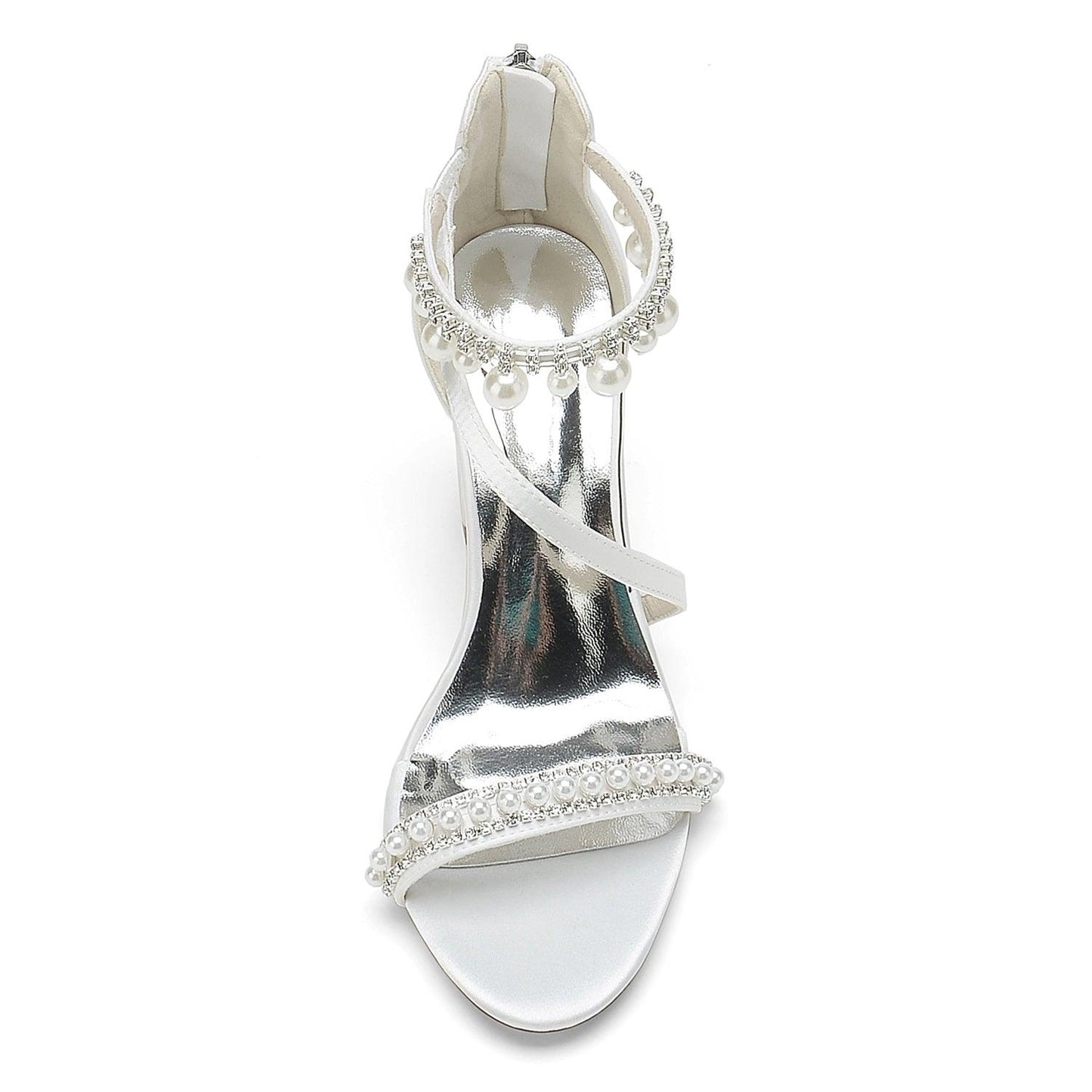 Chunky Heel 8.5cm Silk-Like Shoes CK0384 - COCOMELODY