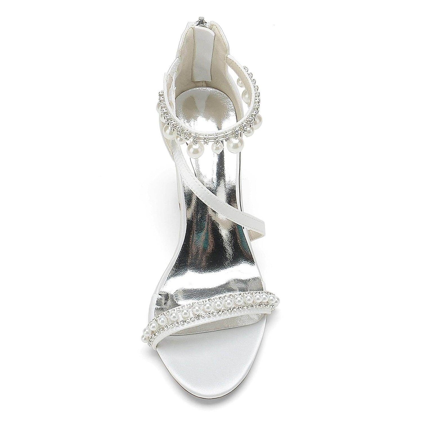 Chunky Heel 8.5cm Silk-Like Shoes CK0384 - COCOMELODY