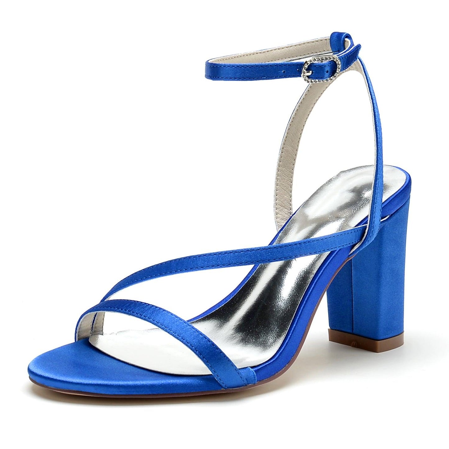 Chunky Heel 8.5cm Silk-Like Shoes CK0387 - COCOMELODY