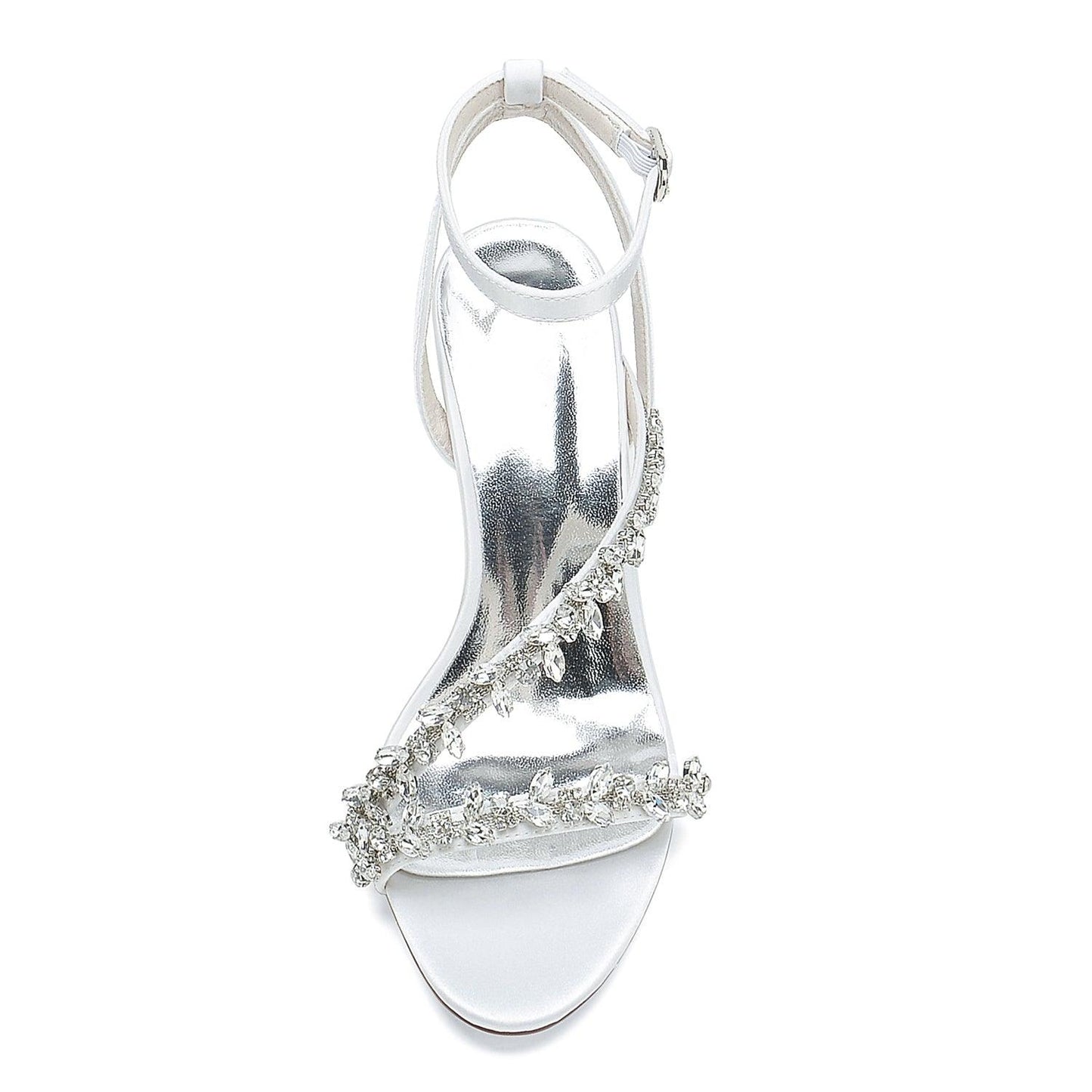 Chunky Heel 8.5cm Silk-Like Shoes CK0388 - COCOMELODY