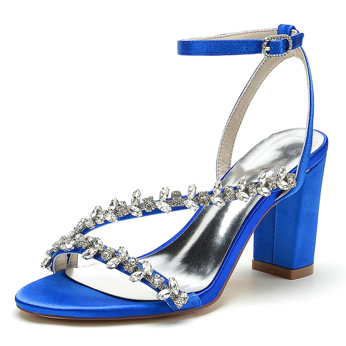Chunky Heel 8.5cm Silk-Like Shoes CK0388 - COCOMELODY