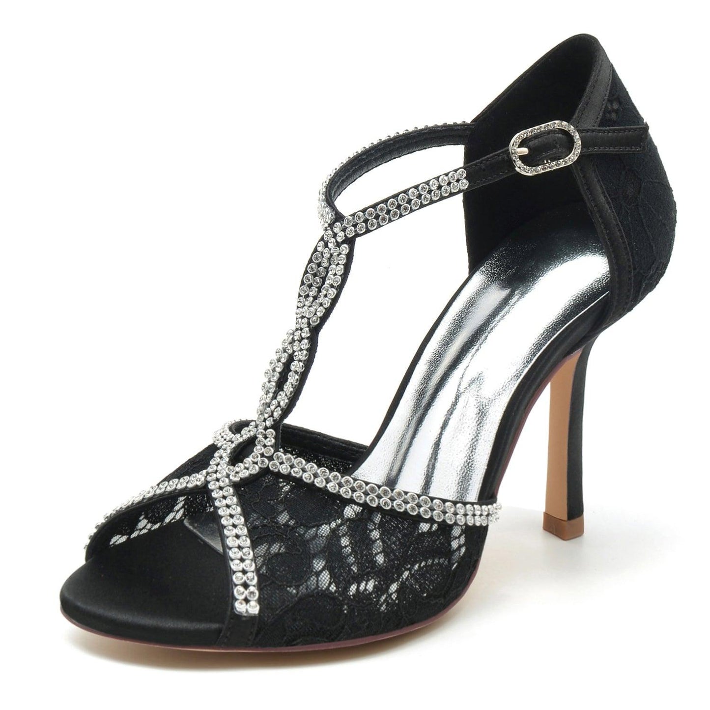 Stiletto Heel 9.5cm Silk-Like Shoes CK0390 - COCOMELODY