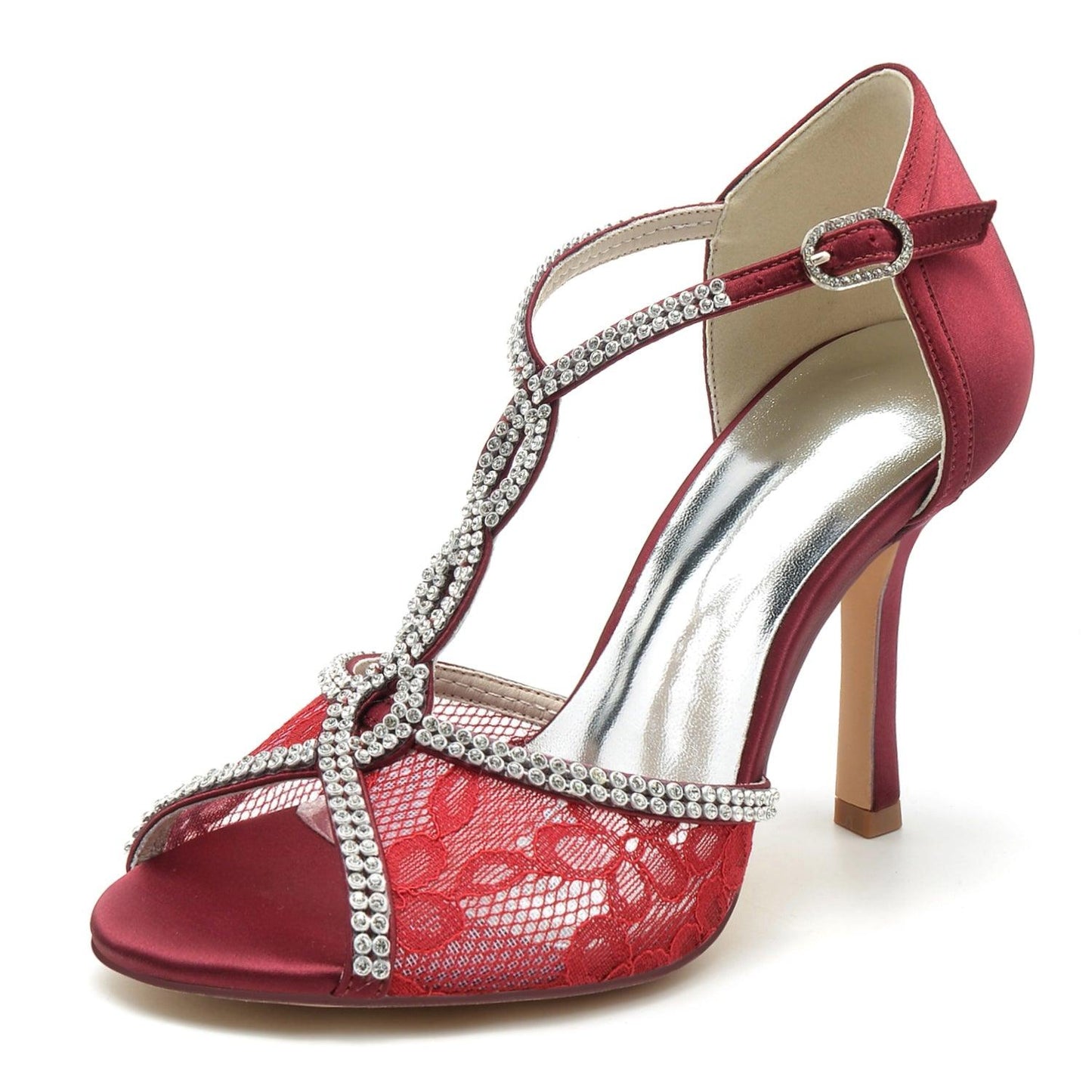 Stiletto Heel 9.5cm Silk-Like Shoes CK0390 - COCOMELODY